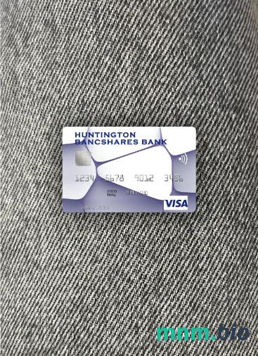 USA Huntington Bancshares bank wygląd zdjęcia karty wizowej skan PSD + zdjęcie